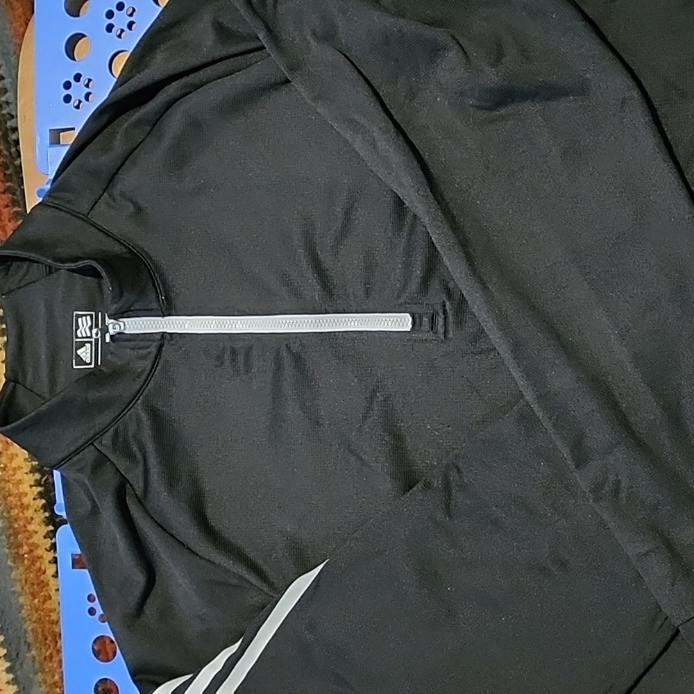 Adidas Quarter Zip Black Pullover Golf Jacket